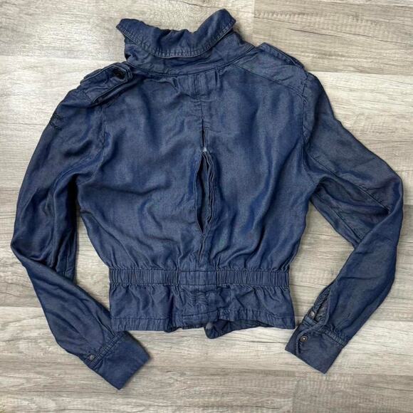 G-star Raw Womens Fitted Denim Look Utility Jacket Size XS - Picture 6 of 8